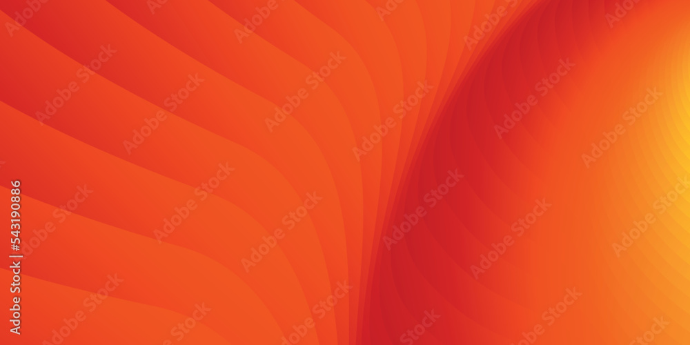 Poster beautiful abstract wide horizontal background or pattern of gradient red and yellow lines layered on