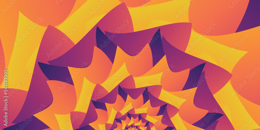 Poster beautiful wide background or wallpaper or web banner in the form of an illustration of a spiral patt
