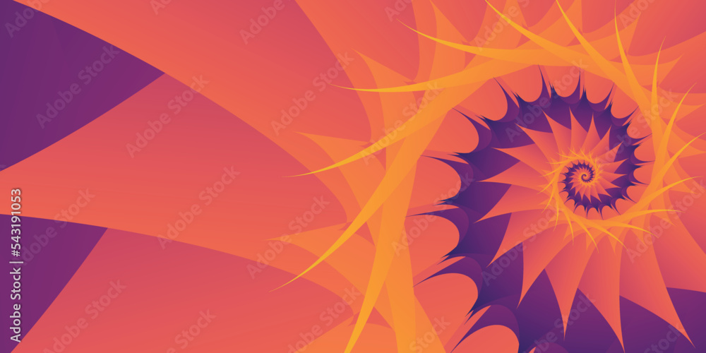 Aufkleber beautiful wide background or wallpaper or web banner in the form of an illustration of a spiral patt