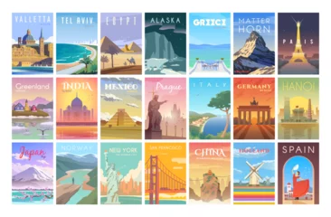 Poster Vector travel posters set. © Red Monkey