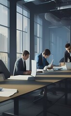 Obraz premium Business office