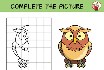 Complete the picture of owl