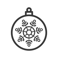 Christmas bauble icon. Christmas decor symbol modern, simple, vector, icon for website design, mobile app, ui. Vector Illustration