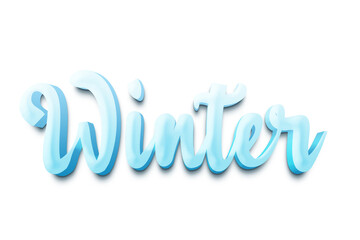 3d blue text, winter transparent png text effect