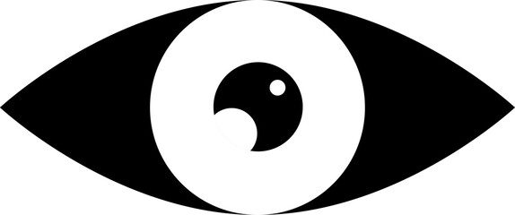 Bauhaus eye, black and white colors.