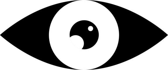 Bauhaus eye, black and white colors.