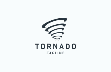 Tornado or hurricane logo icon design template flat vector