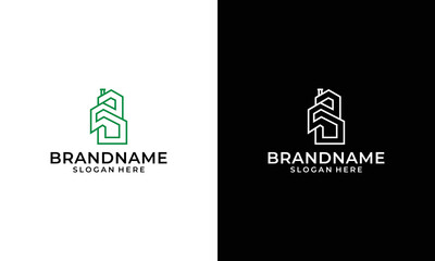 Simple and Elegant Modern Building Combining Initial Logo Design of Letters C and B