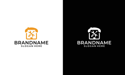 mobile phone repair logo icon vector Template