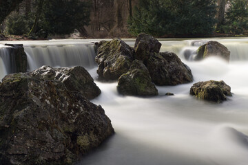 Waterfall and rocks