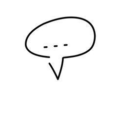 Trendy thinking bubble in flat style. Cloud line art. message icon, dialog. Social network chatting window vector illustration