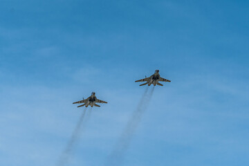 Two fighters on the sky