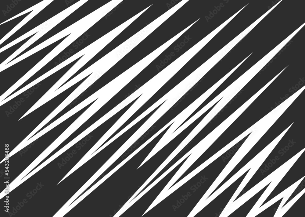 Poster simple background with diagonal sharp and zigzag line pattern