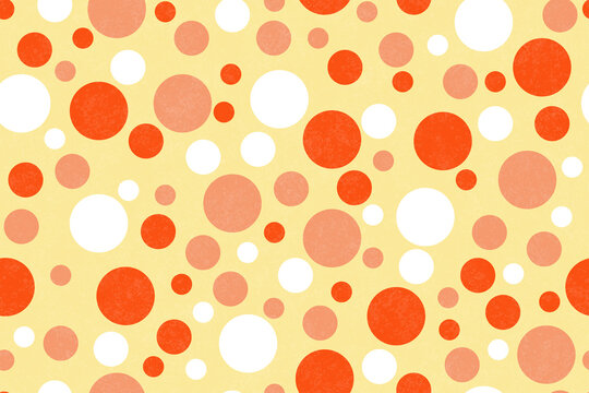 Free Hand Drawn Colorful Polka Dot Seamless Background Pattern