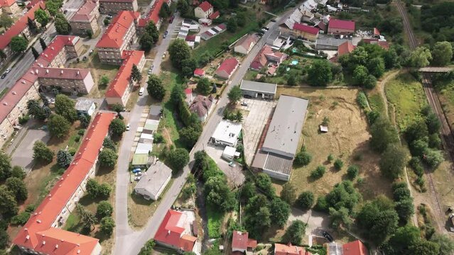 Handlova aus der Luft (Slowakei)
