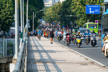 Vietnam street in the morning