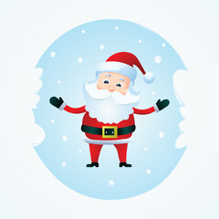 Santa Claus Vector Illustration - Christmas Santa Claus Illustration
