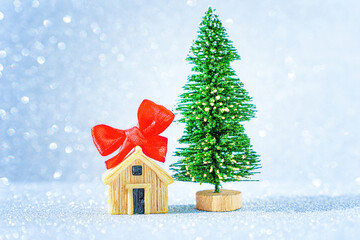 Obraz na płótnie Canvas Indoor Christmas decorations for festive style