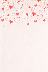 hearts on a white background
