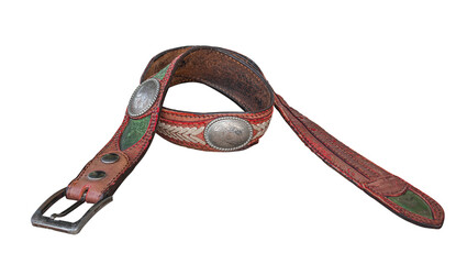 Country cowboy-style genuine leather belt