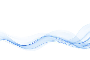 Blue vector abstract background flowing wave smoky,transparent