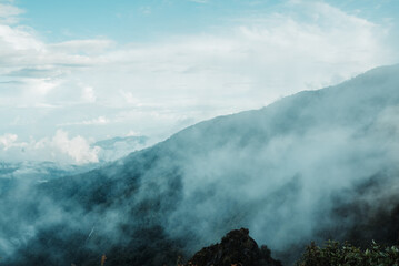 Fototapeta premium time lapse of clouds in the fog