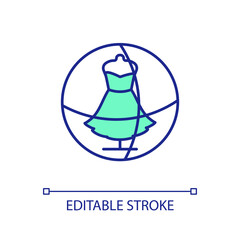 Digitization of fashion industry RGB color icon. Buy clothes in virtual reality. E commerce development. Isolated vector illustration. Simple filled line drawing. Editable stroke. Arial font used