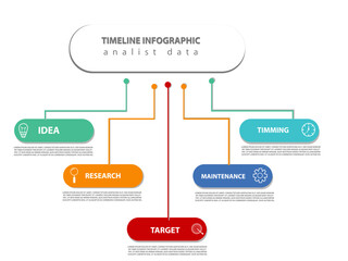 Vector infographic design template with timeline project for business and planning your work 