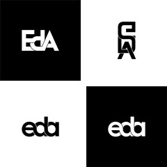 eda letter initial monogram logo design set