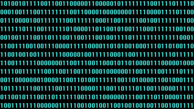 Binary code. Digital background. 3D animation.  Quick Time, codec: H264, highest quality
