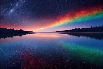 A magnificent lake of color sits on the edge of the known universe