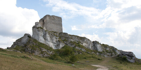 The ruins of the castle near Olsztyn, Poland