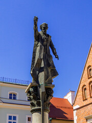 Monument of Piotr Skarga, Krakow, Poland - obrazy, fototapety, plakaty