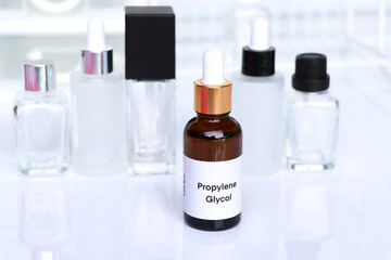 propylene glycol in a bottle, chemical ingredient in beauty product