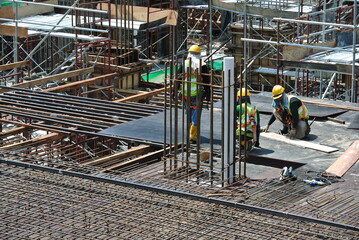 JOHOR, MALAYSIA -MAY 15, 2016: Construction site in progress at Johor, Malaysia during daytime....