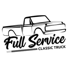 Full service classic truck logo vector © neobianca007