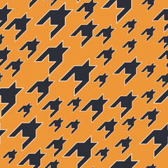 Modern classic seamless pattern. Houndstooth vector background. Eccentric disproportionate abstract fashion print for fabric, paper, packaging