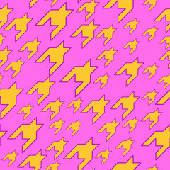 Modern classic seamless pattern. Houndstooth vector background. Eccentric disproportionate abstract fashion print for fabric, paper, packaging