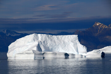 Greenland, iceberg in the Uummannaq Fjord, the large fjord system in the northern part of western...