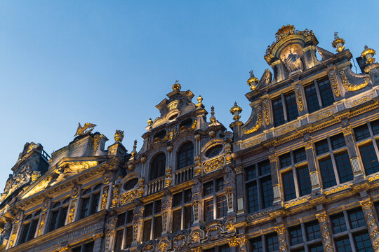 Facade of Grand Palace in Brussels