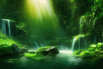 Fototapeta premium waterfall in the forest