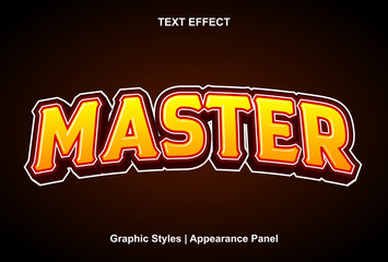 master text effect with graphic style and editable.