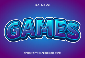 games text effect with graphic style and can be edited.