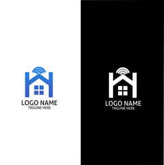 The logo is a combination of the initials letter h, house and network