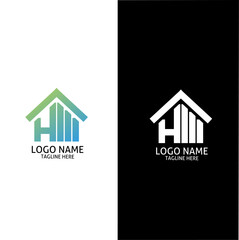 The logo is a combination of the initials letter h, house and network