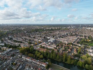 Ilford East London Aerial drone view high angle