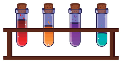 Set of 4 Test Tubes with Stand