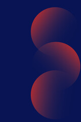 dark blue background with red gradient circles