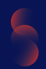 dark blue background with red gradient circles
