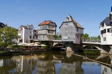 Obraz premium Alte Nahebrücke in Bad Kreuznach